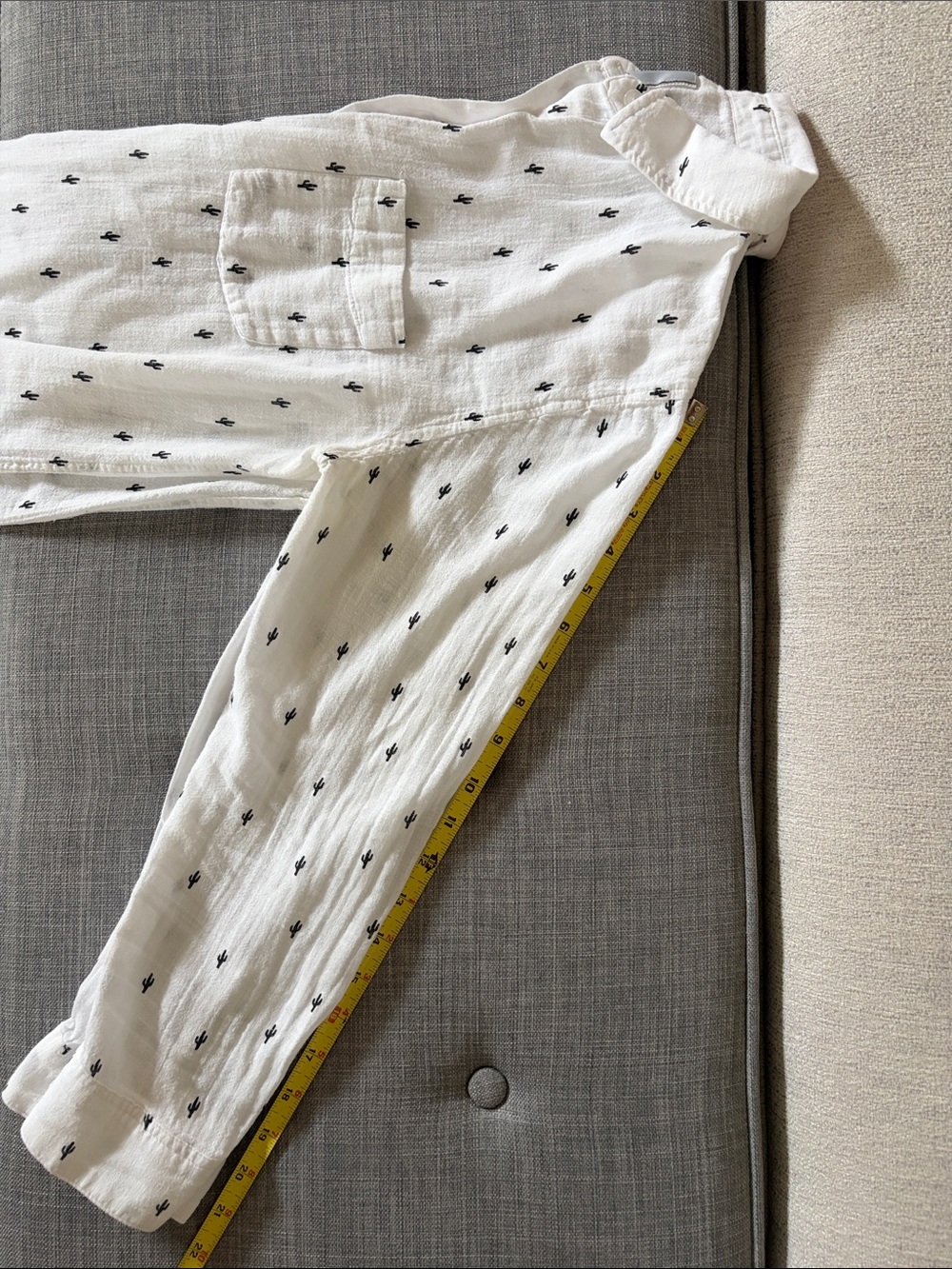 Rails White Button-Down Shirt with Black Cactus Print - Picture 7 of 12